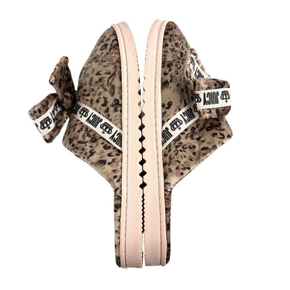 Juicy Couture Jasmine Leopard Slipper 11 Slip On Cushioned Bow Womens Y2K - Picture 6 of 9